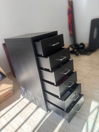 Cajonera de escritorio negra