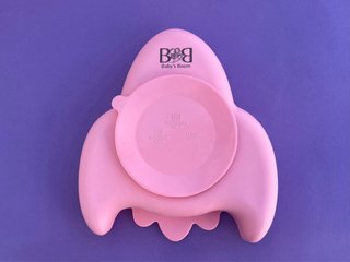 Vajilla rosa bebé espacial