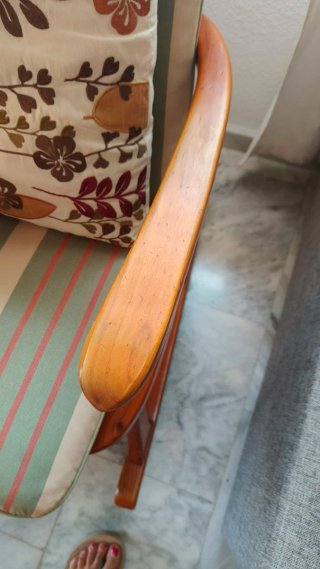 Mecedora de pino maciza