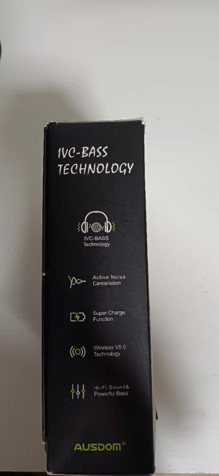 Auriculares Bluetooth Ausdom Negro