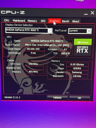 PC Gaming RTX 4060 Ti - MSI MAG Infinite S3