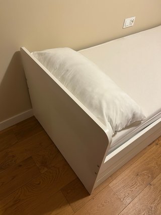 Cama nido blanca con 2 cajones