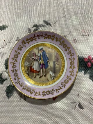 2 Platos Porcelana Antigua Francesa Limoges