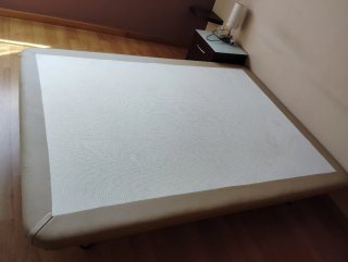 Somier para 2 personas beige/blanco