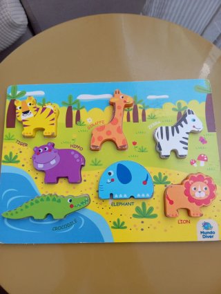 Puzzle de animales de madera Mundo Diver