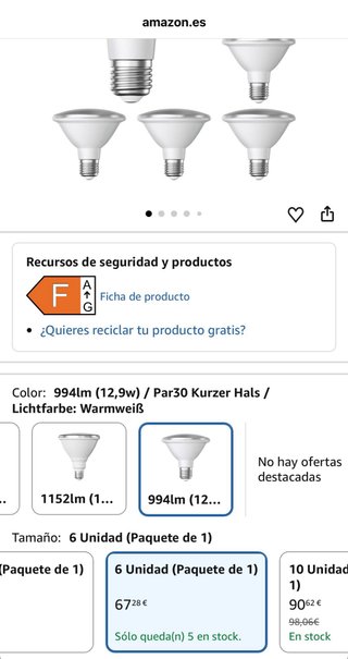 Bombillas LED E14