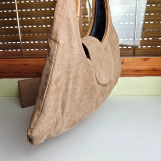 Bolso clutch beige elegante ante estilo parisino c