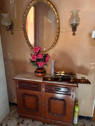 Mueble recibidor con espejo y cajones