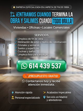 LIMPIEZA DE FIN DE OBRAS