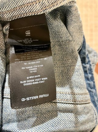 Chaleco Vaquero G-Star RAW Azul