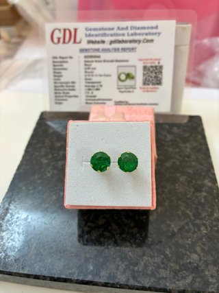Pendientes Oro 18k Esmeraldas Muzo 3.10 Ct GDL
