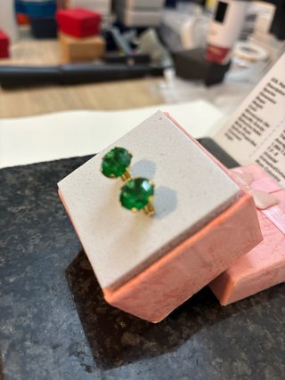 Pendientes Oro 18k Esmeraldas Muzo 3.10 Ct GDL