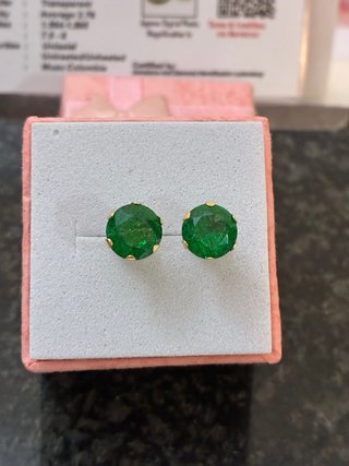 Pendientes Oro 18k Esmeraldas Muzo 3.10 Ct GDL