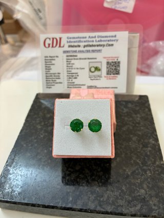 Pendientes Oro 18k Esmeraldas Muzo 3.10 Ct GDL