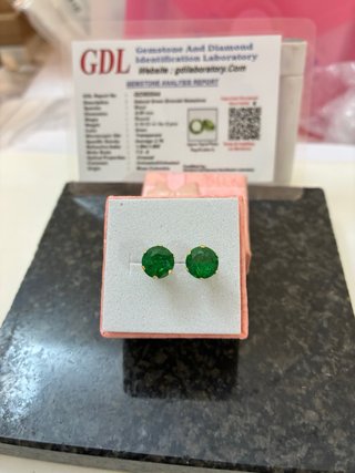 Pendientes Oro 18k Esmeraldas Muzo 3.10 Ct GDL