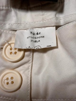 Pantalón Federica Erre recto blanco nuevo talla S/