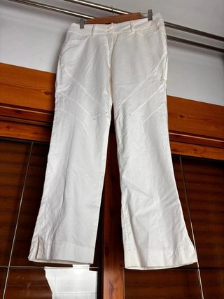 Pantalón Federica Erre recto blanco nuevo talla S/
