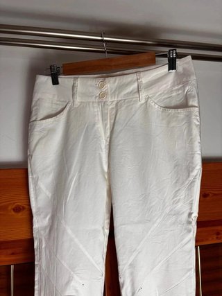 Pantalón Federica Erre recto blanco nuevo talla S/