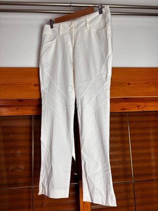 Pantalón Federica Erre recto blanco nuevo talla S/
