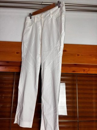 Pantalón Federica Erre recto blanco nuevo talla S/