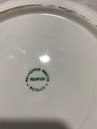 Plato antiguo cerámica Francisco Huerta Sevilla