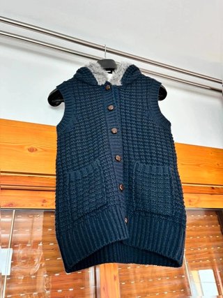 Chaleco punto azul marino Talla S