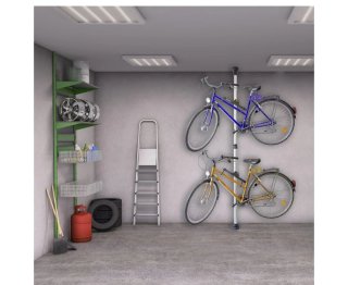 Barra vertical para colgar bicicletas.