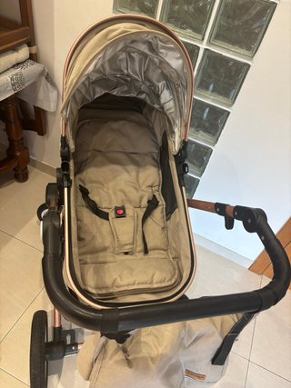 Carrito Bebé KIDUKU 3 en 1 Beige/Rosé