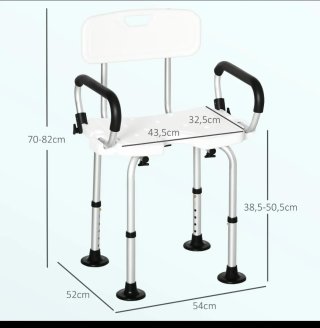 Silla de ducha con brazos y respaldo