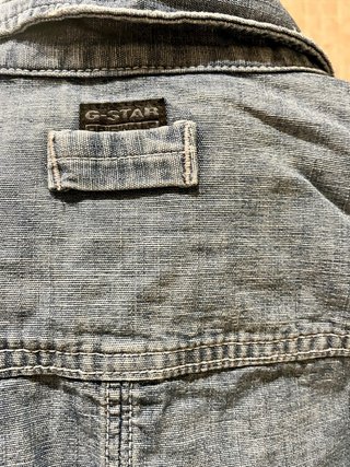 Camisa vaquera azul manga corta