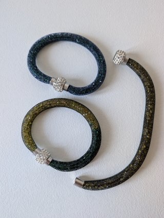 3 Braccialetti Donna Nuovi con Chiusura Magnetica