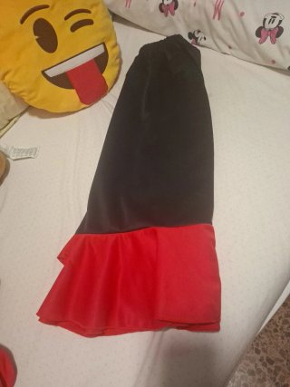 Falda y body flamenco  Rojo y Negro Talla Única