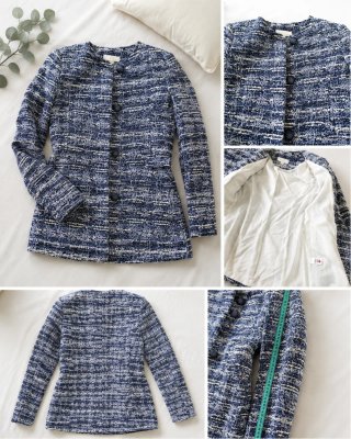 Chaqueta estilo Chanel azul y blanca Nunca usada