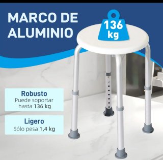 Taburete de ducha ajustable