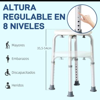 Taburete de ducha ajustable