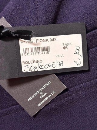 Chaqueta Corta Federica Erre Violeta, Talla 42 (46