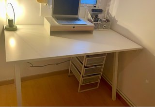 Mesa escritorio Ikea TROTTEN blanca