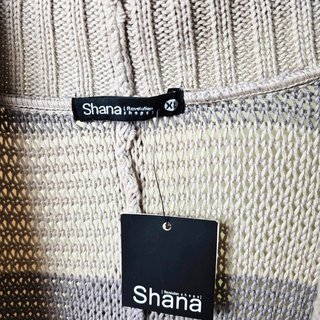 cardigan largo punto shana xl beige gris oversize