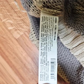 cardigan largo punto shana xl beige gris oversize