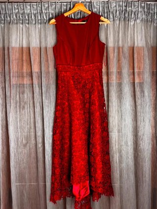 Vestido largo de fiesta rojo Lana Marie by Ariella