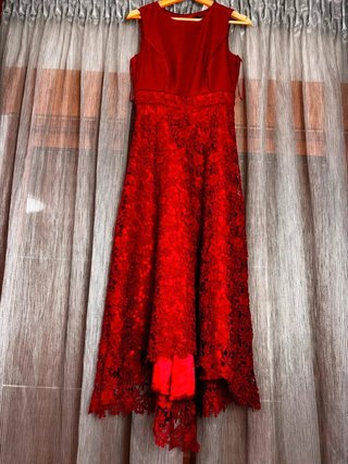 Vestido largo de fiesta rojo Lana Marie by Ariella
