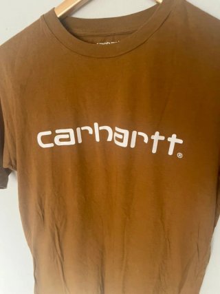 Camiseta Carhartt WIP Script Logo Marrón Talla XS