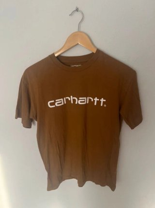 Camiseta Carhartt WIP Script Logo Marrón Talla XS