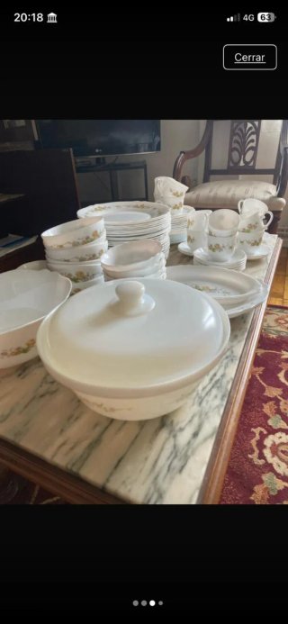 Vajilla 82 piezas porcelana floral