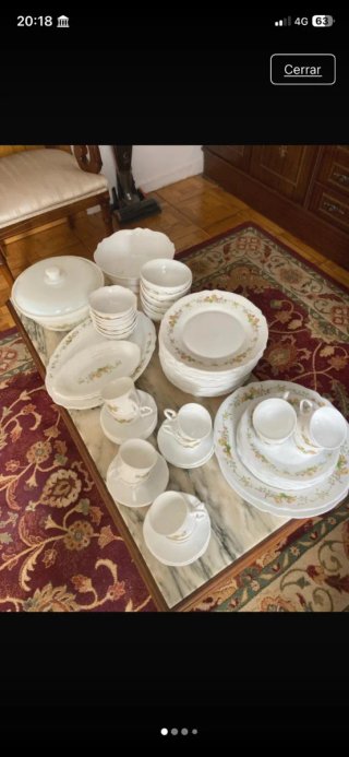 Vajilla 82 piezas porcelana floral