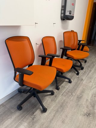 Sillas de oficina Ofiprix naranjas (4 unidades)