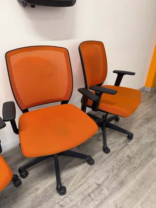 Sillas de oficina Ofiprix naranjas (4 unidades)