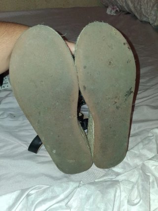 Sandalias cuña negras