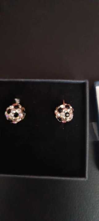 Pendientes Swarovski Cristal Bola Multicolor