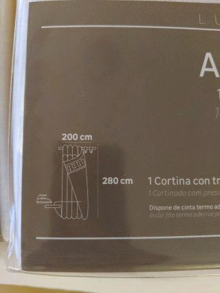 2 Cortinas IKEA ALMA Lino Blanco y 2 carriles 140